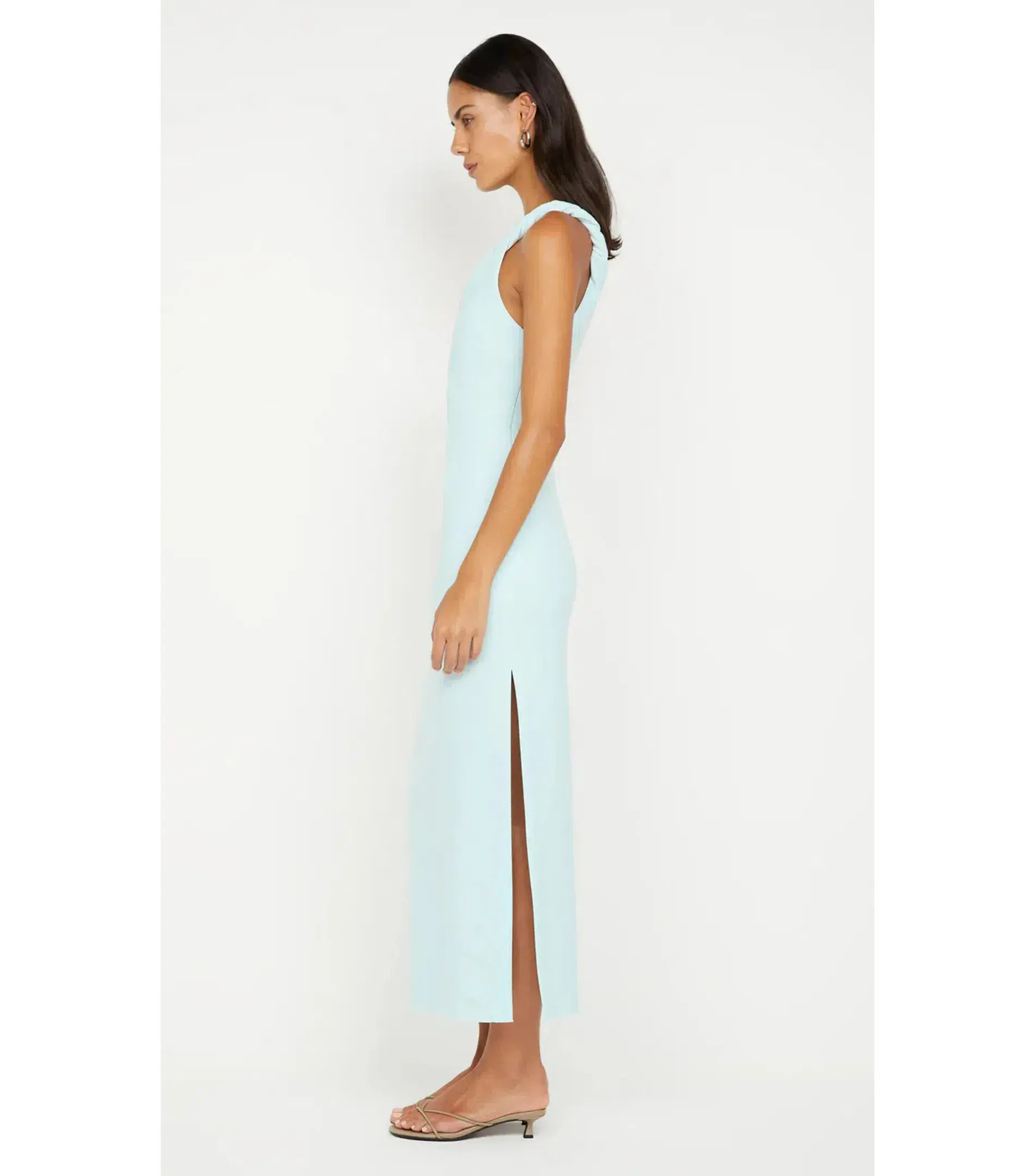 Bec & Bridge Ariven Asym Midi Dress Arctic Blue Size AU 14 - Image 2