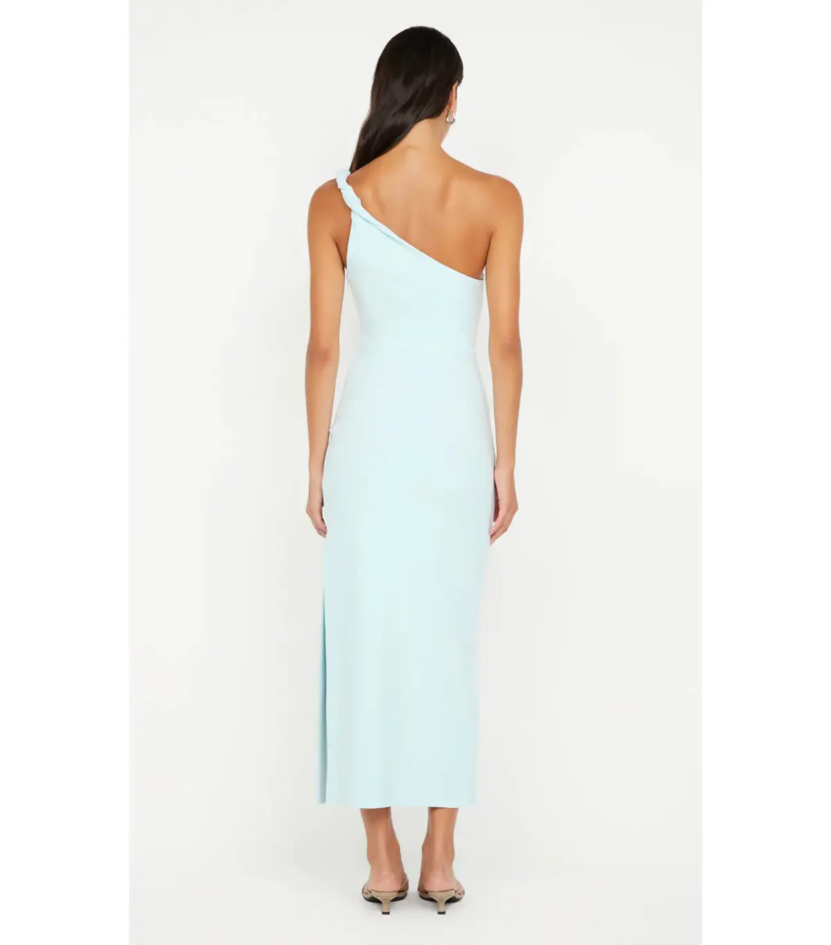 Bec & Bridge Ariven Asym Midi Dress Arctic Blue Size AU 14 - Image 4