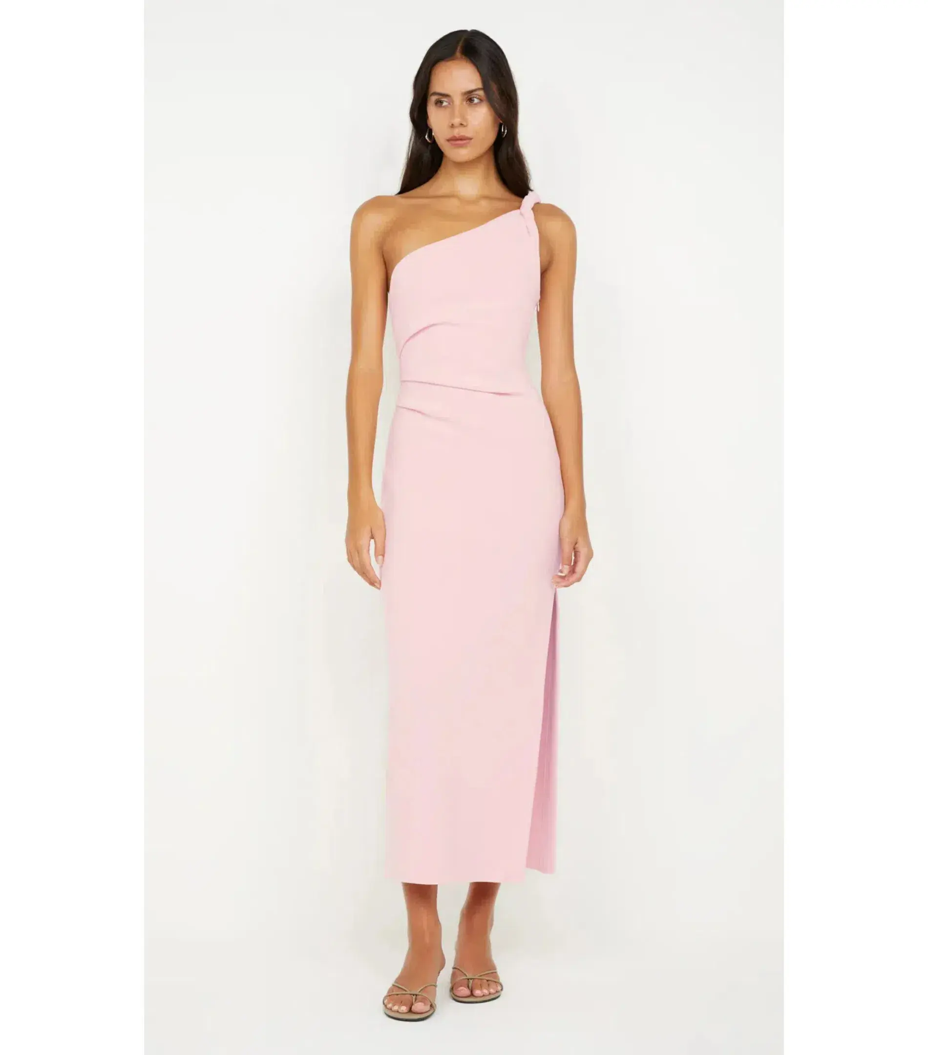 Bec & Bridge Ariven Asym Midi Dress Pink Size AU 12 - Image 1