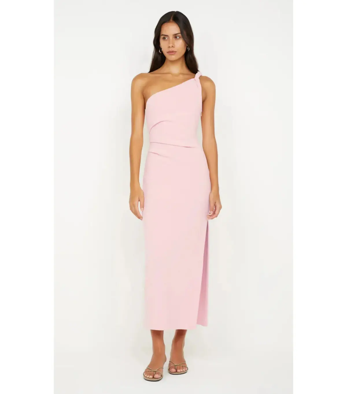 Bec & Bridge Ariven Asym Midi Dress Pink Size AU 16 - Image 1