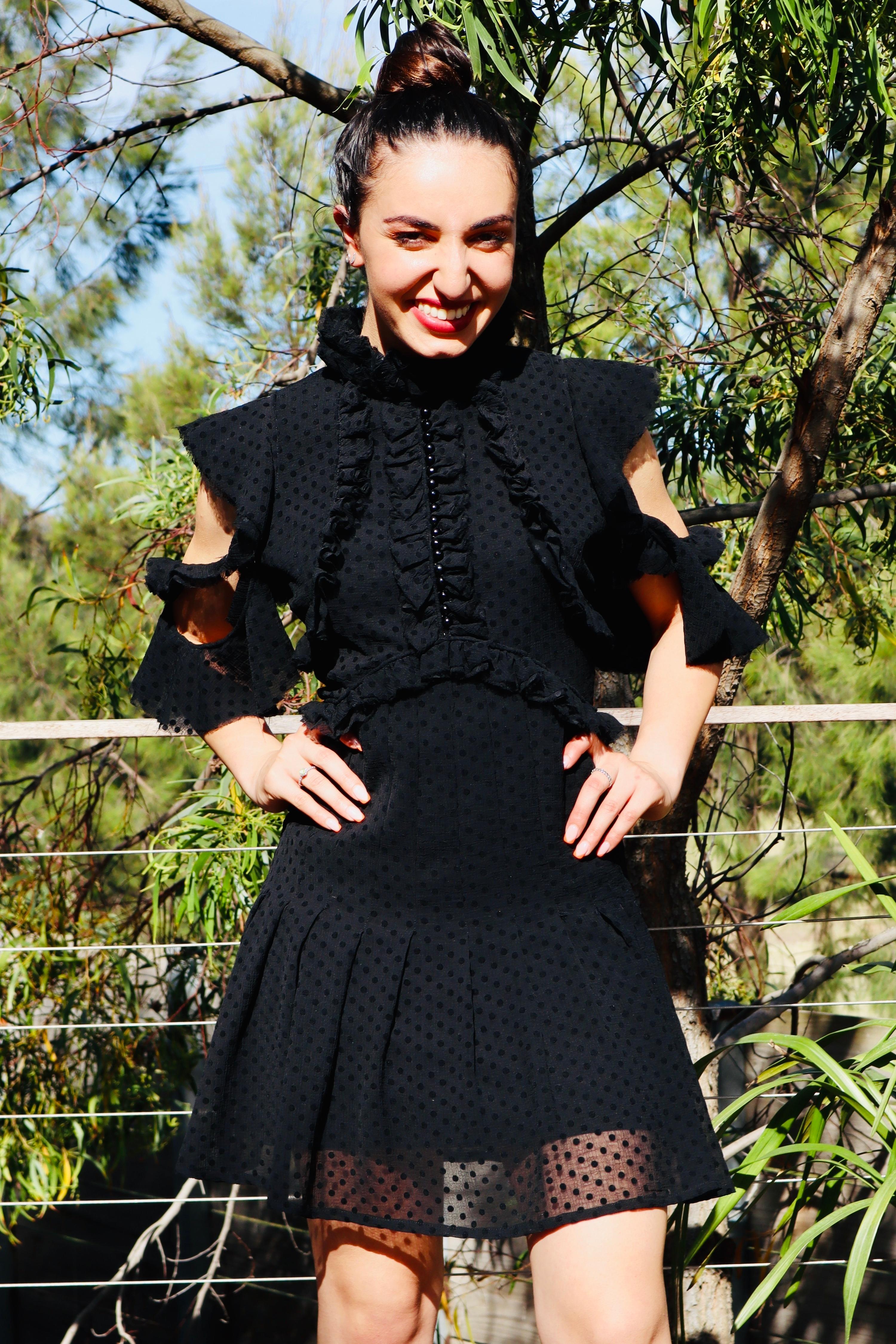 Mossman She Spotted Me Dress Black Size 8 - Image 11