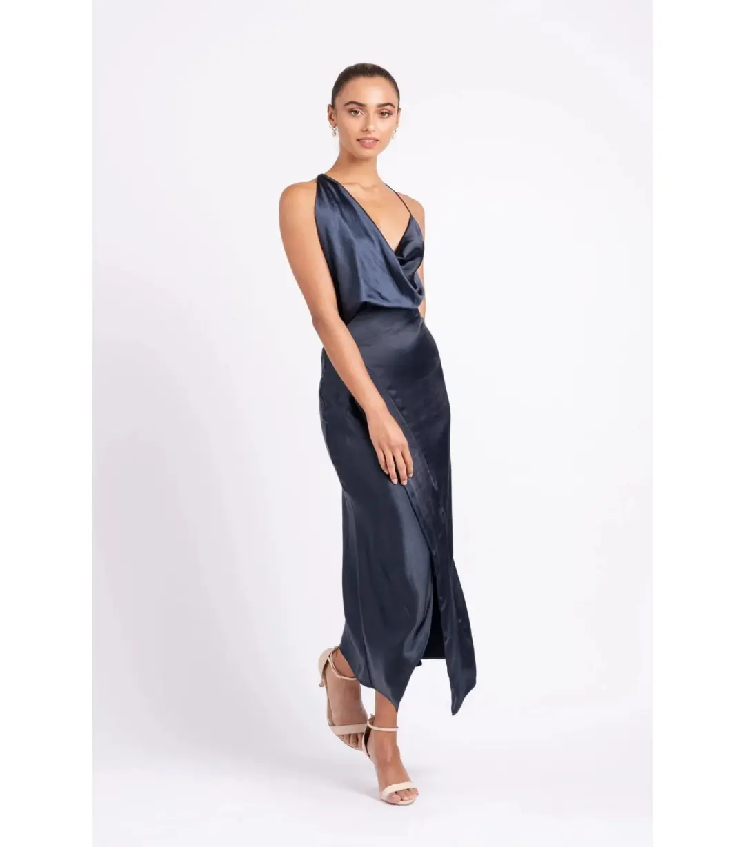 One Fell Swoop Muse Midi Dress Navy Size AU 10 for rent on The Volte - main image