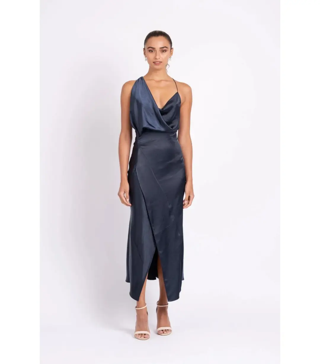 One Fell Swoop Muse Midi Dress Navy Size AU 10 for rent on The Volte - main image