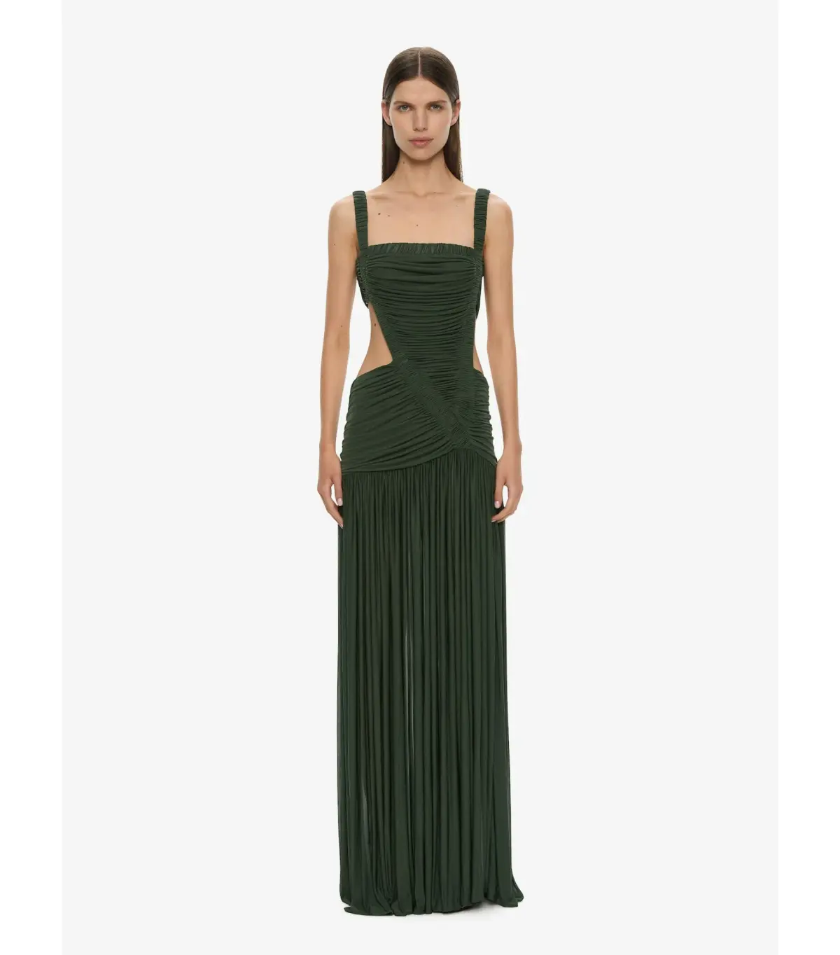 Christopher Esber Orion Separation Maxi Gown Bottle Green Size AU 6 - Image 1
