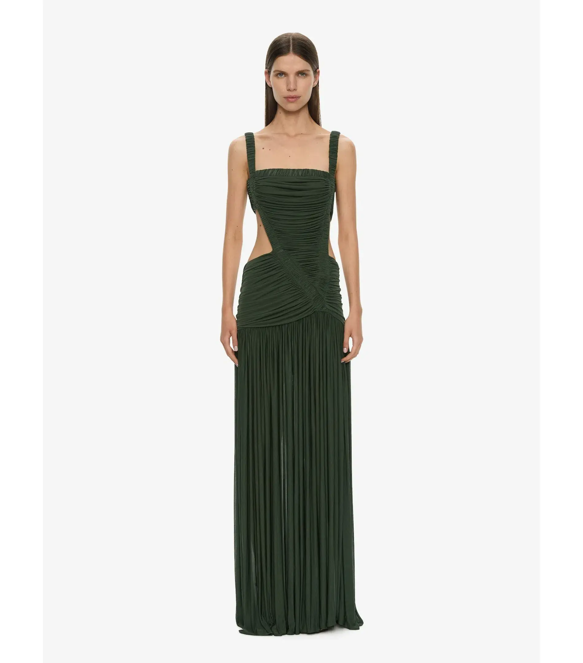 Christopher Esber Orion Separation Maxi Gown Bottle Green Size AU 6 - Image 1