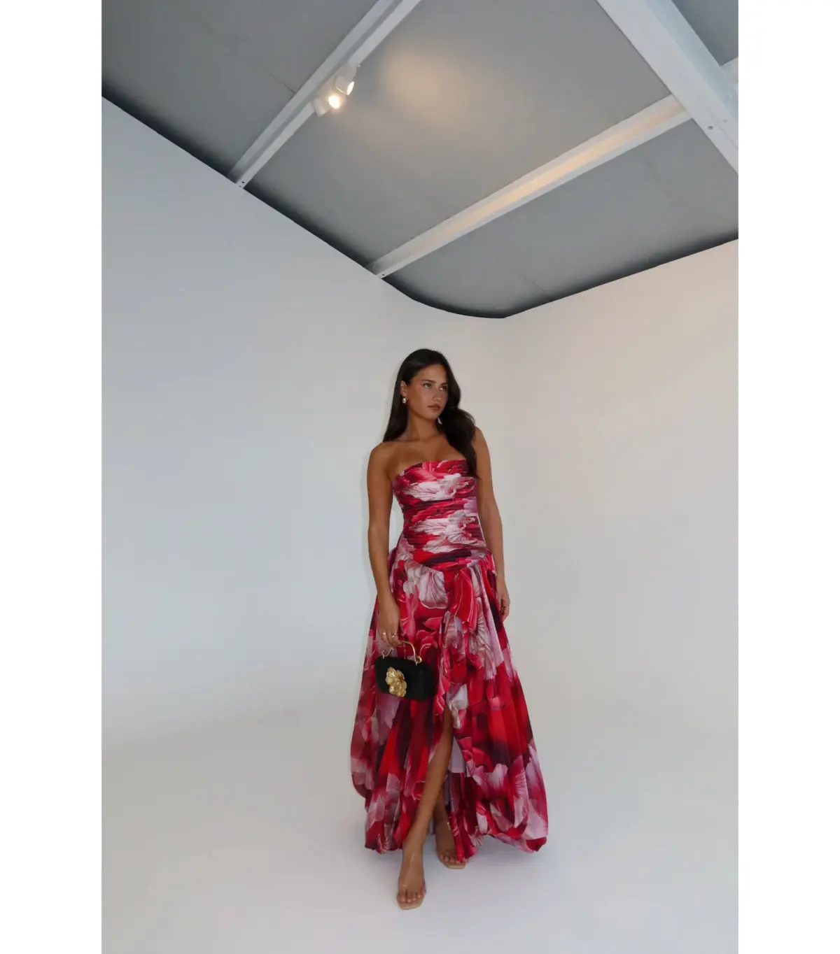 Aje Flora Maxi Gown Prismatic Floral Red Size AU 8 - Image 4