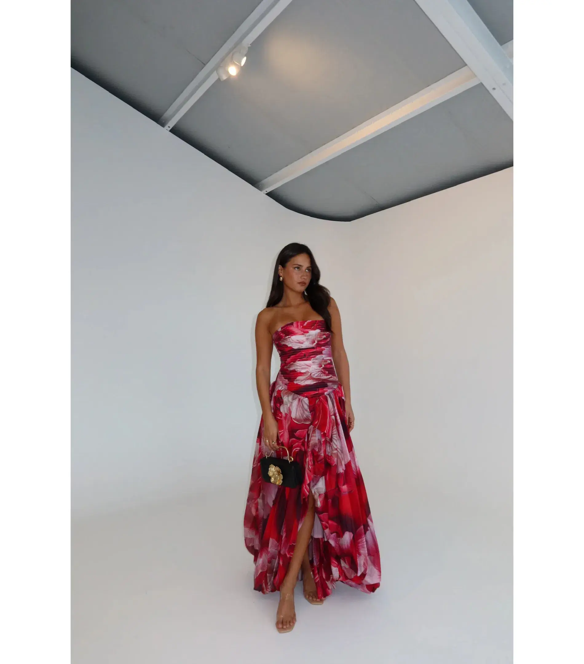 Aje Flora Maxi Gown Prismatic Floral Red Size AU 8 - Image 4