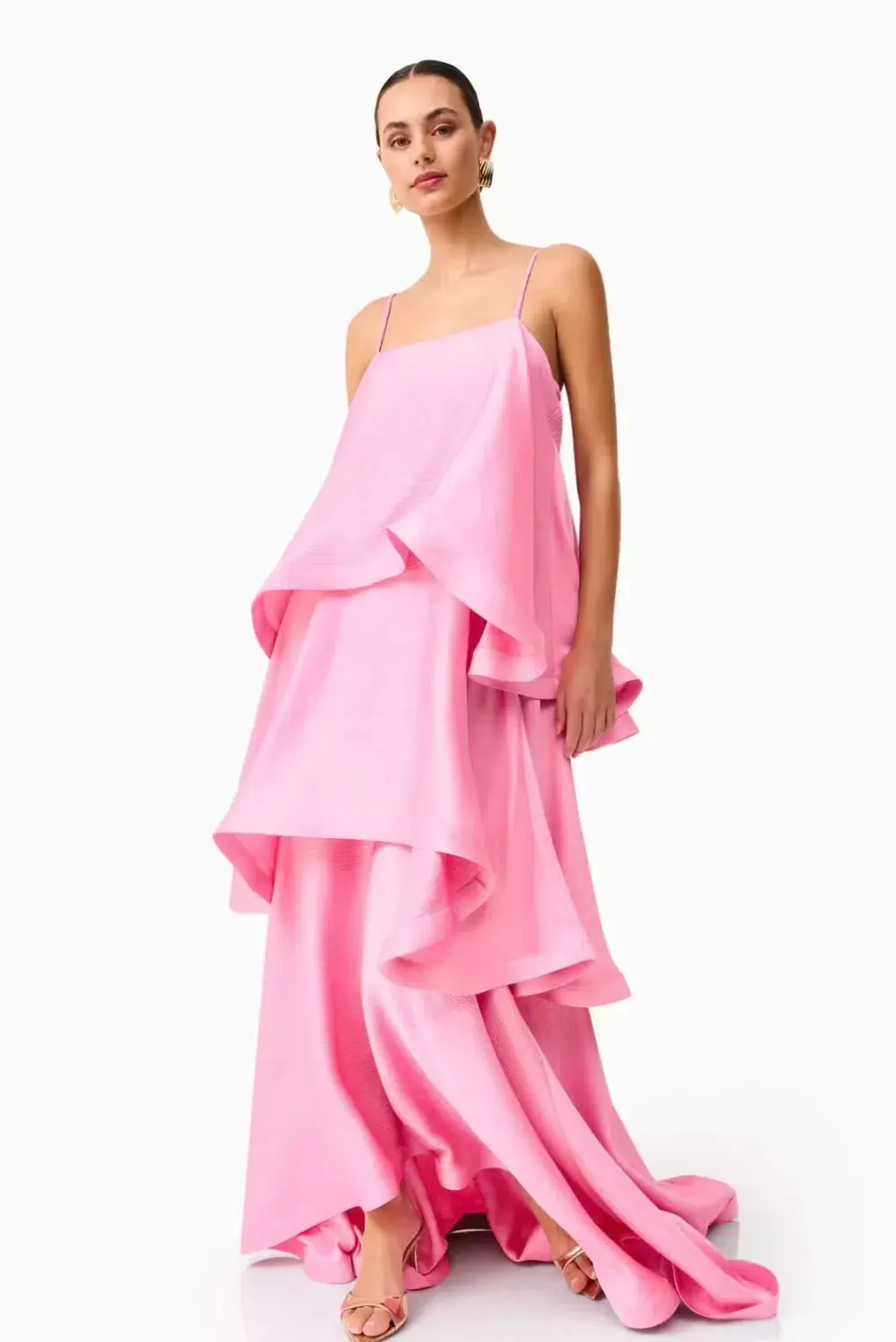 Elliatt Tilly Tiered Maxi Dress in Pink Size XS / AU 6 - Image 2