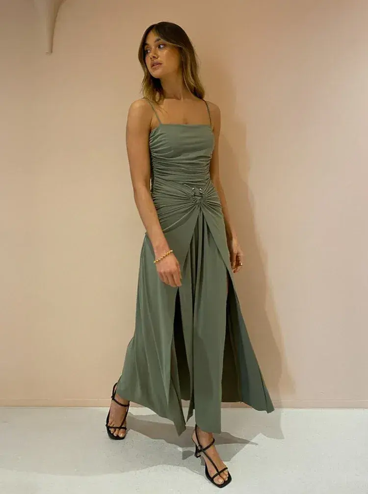 Bec and Bridge Vixen Maxi Dress in Olive - Image 2