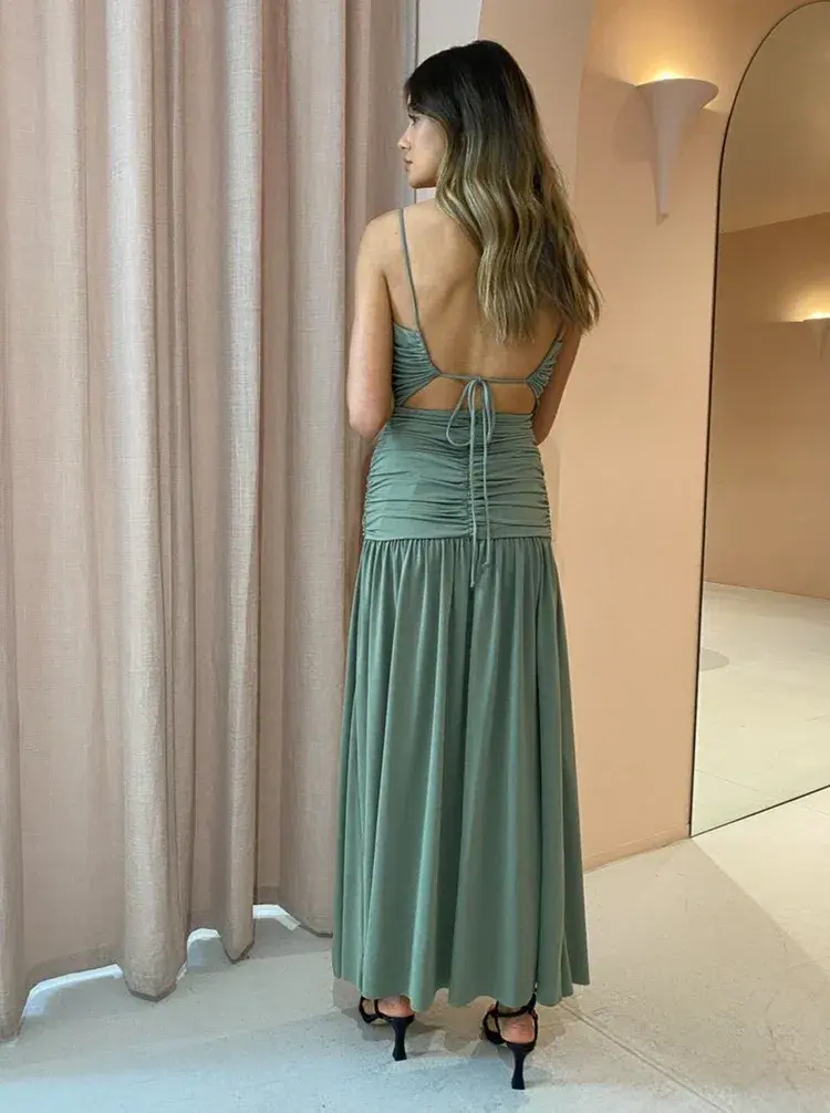 Bec and Bridge Vixen Maxi Dress in Olive - Image 5