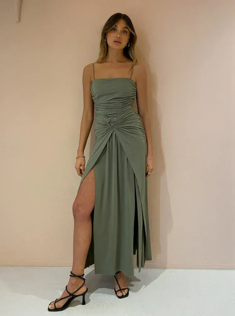 Bec and Bridge Vixen Maxi Dress in Olive - Image 10