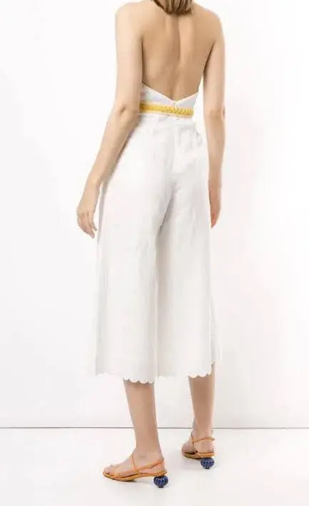 Zimmermann Amelie Frill Linen Jumpsuit size 1/AU 10 - Image 5