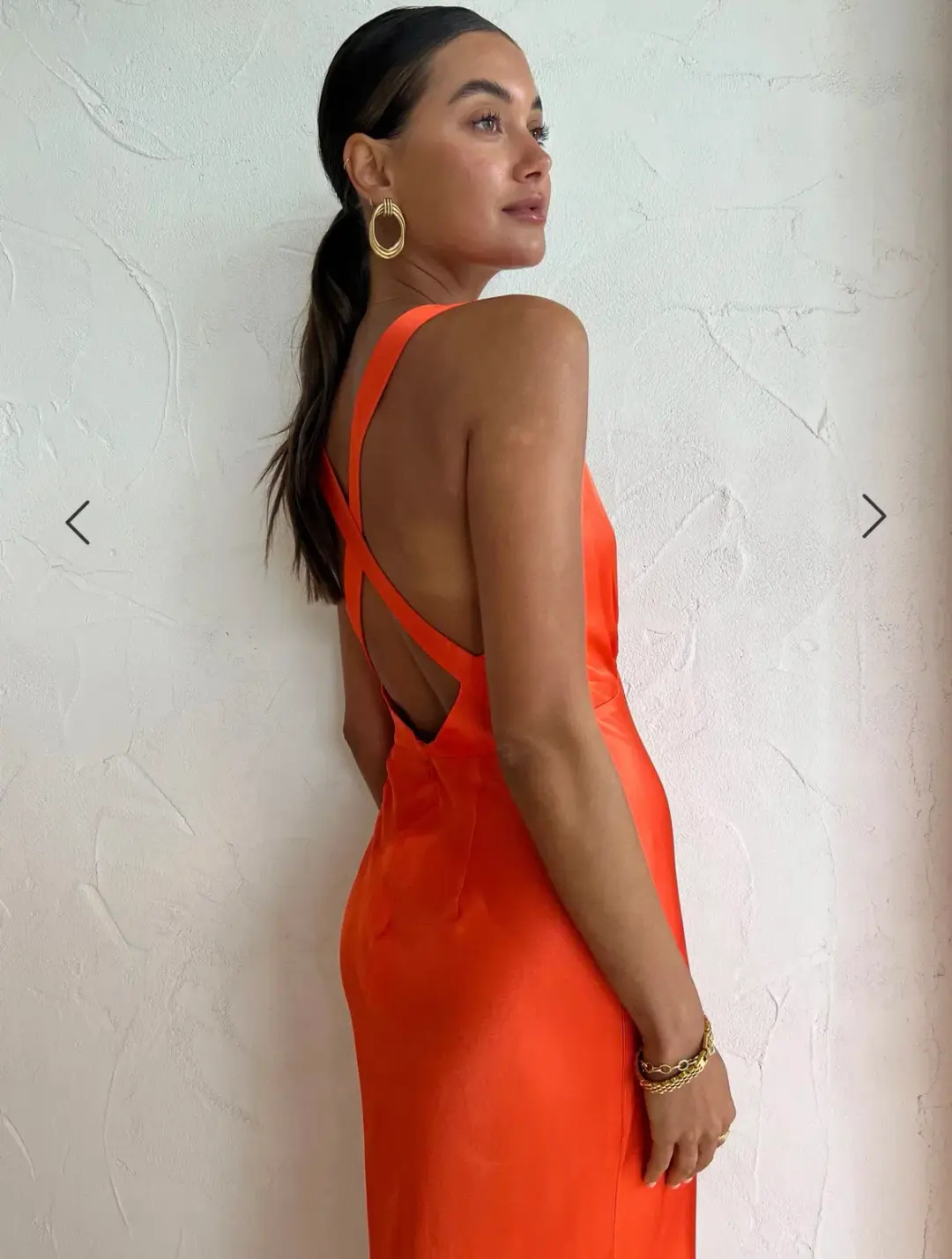 Shona Joy Milo Plunged Cross Back Midi Dress Red Size 10 for rent on The Volte - main image