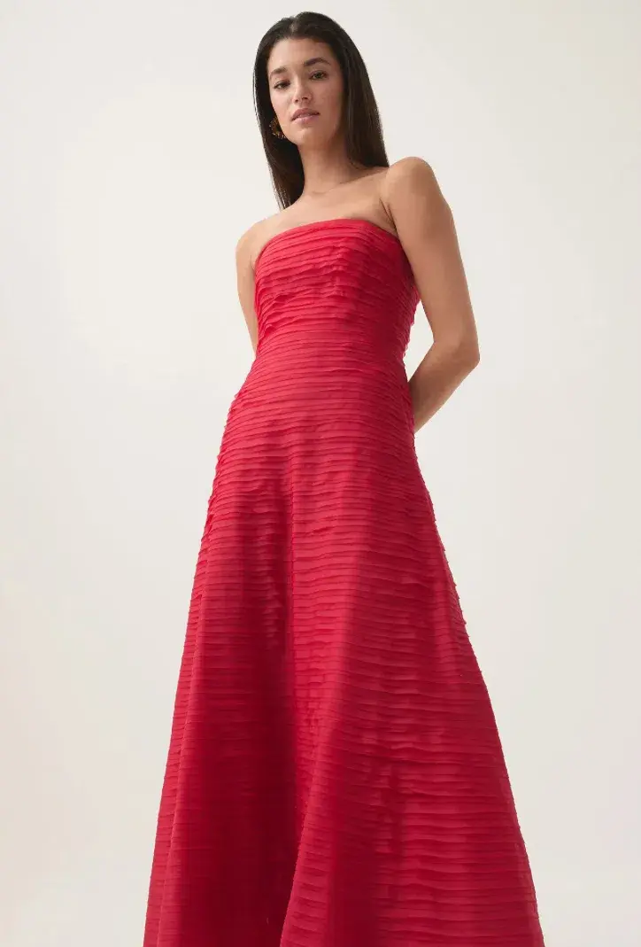 Aje Soundscape Maxi Dress in Scarlet Red Size 10 - Image 1