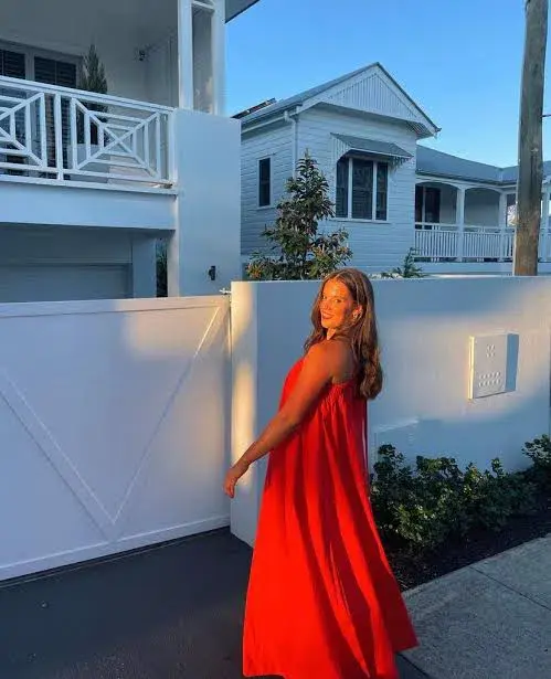 Oroton One Shoulder Bow Dress Red Size 8  - Image 3
