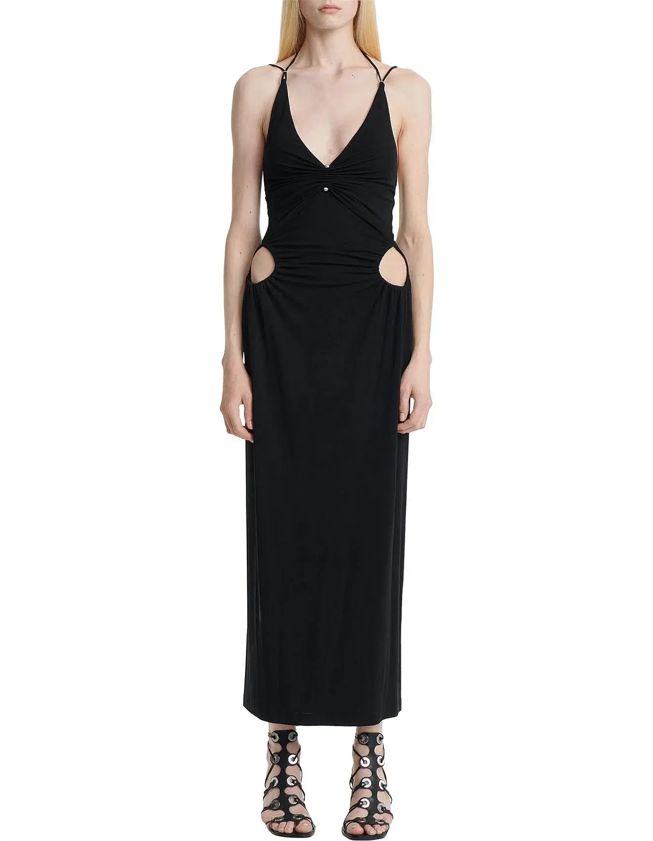 Dion Lee Viscose Pierced Jersey in Black - Image 1