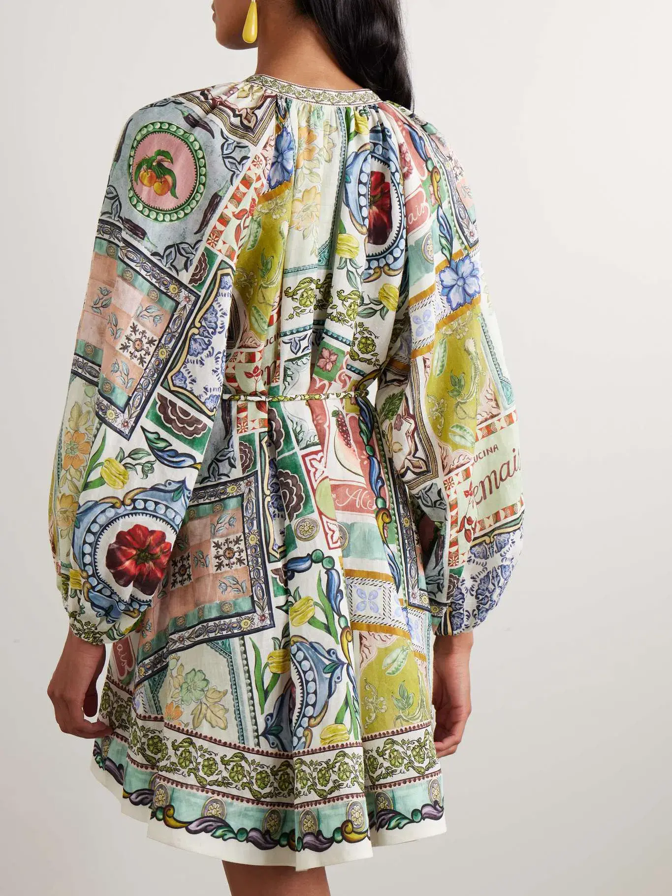 ALÉMAIS Tommasina printed ramie mini dress - Image 2