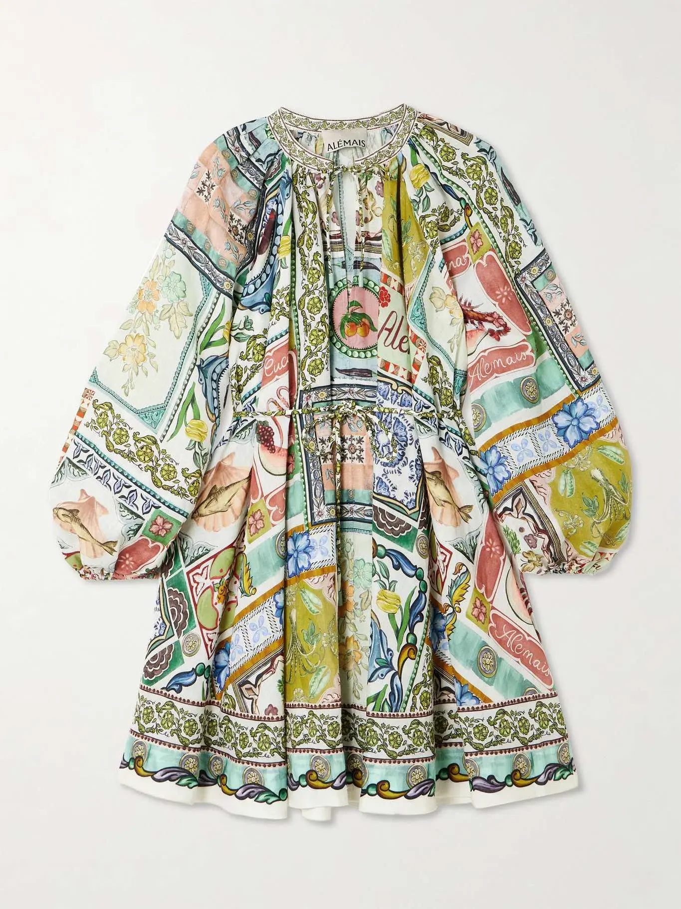 ALÉMAIS Tommasina printed ramie mini dress - Image 5