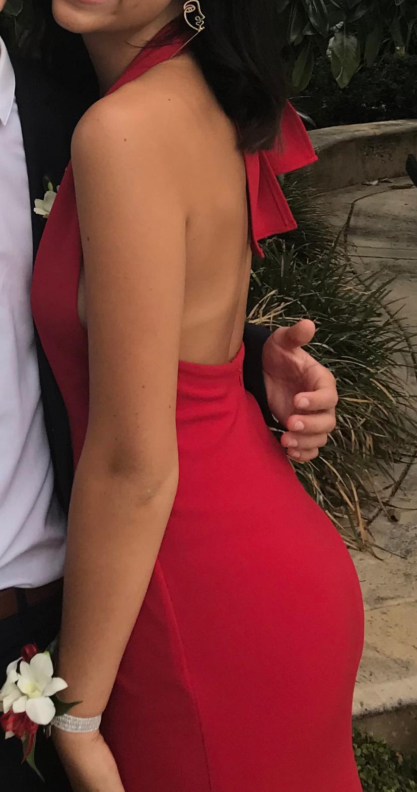 Red Zachary The Label Gown Size 8-10 - Image 2
