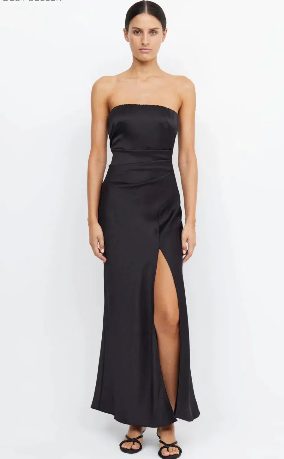 Dreamer Strapless Black Maxi dress size 10 for rent on The Volte - main image