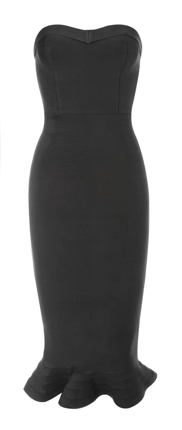 House of CB Fabrizia Midi Dress Black Size 6 - Image 4