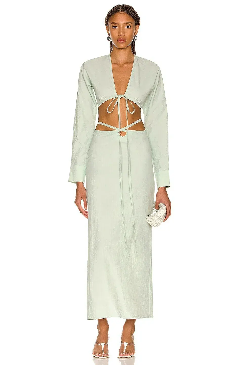 Christopher Esber Magyar Mint Green Tie Skirt & Top Set Size 8 - Image 1