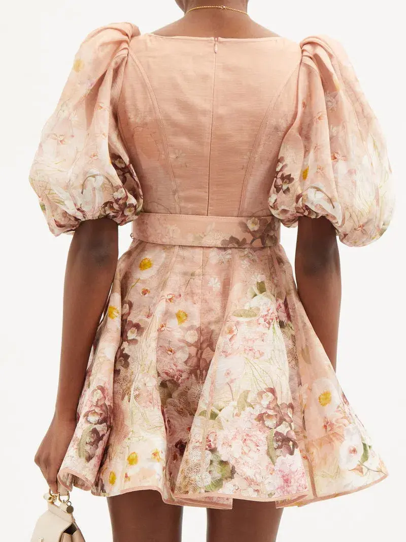 ZIMMERMANN DANCER PUFF SLEEVE MINI SIZE 8 - Image 3
