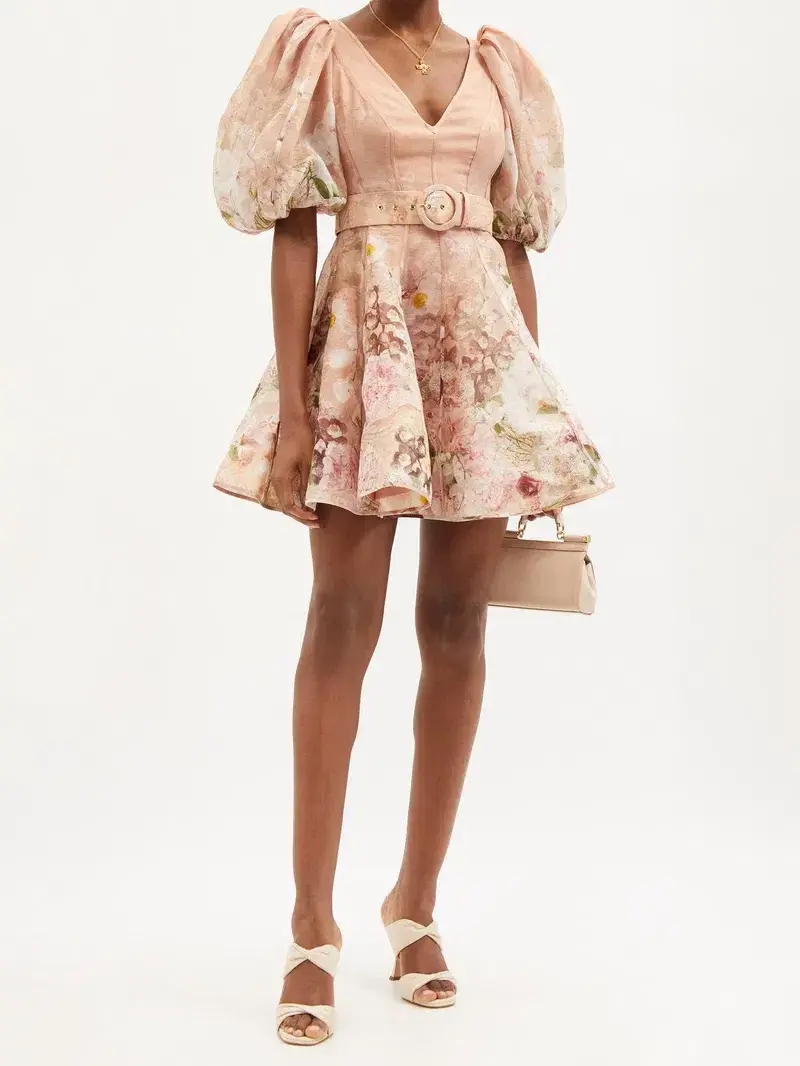 ZIMMERMANN DANCER PUFF SLEEVE MINI SIZE 8 - Image 1