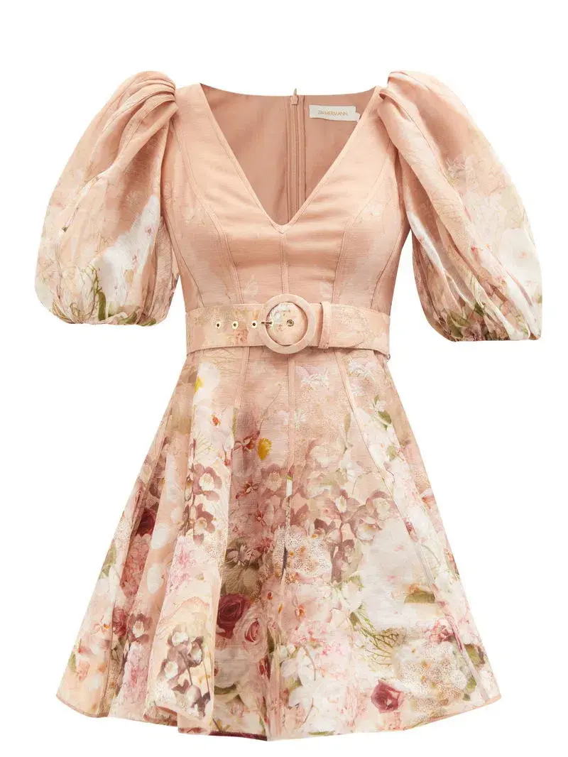 ZIMMERMANN DANCER PUFF SLEEVE MINI SIZE 8 - Image 5