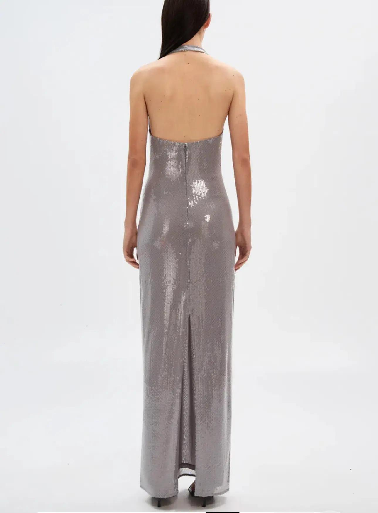 Alusia Sequin Dress in Pewter Size S - Image 4