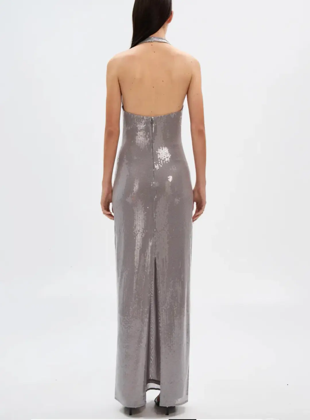 Alusia Sequin Dress in Pewter Size Medium for rent on The Volte - main image