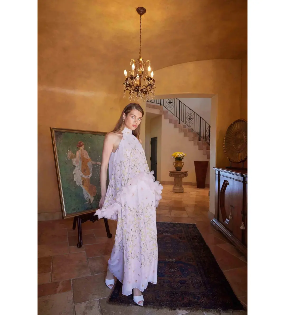 Elliatt Tulsia Floral Cape Maxi Dress Pink Size XS AU 6  - Image 6