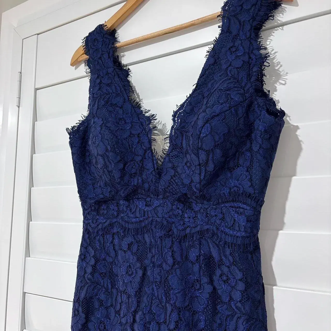 Samantha Rose Willa Navy Lace Cocktail Dress Size 10 - Image 5
