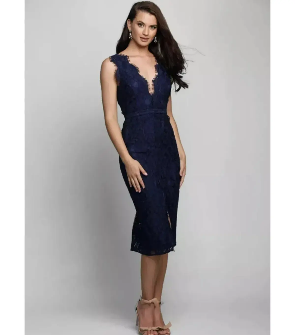 Samantha Rose Willa Lace Mini Dress Navy Size AU 10 - Image 1