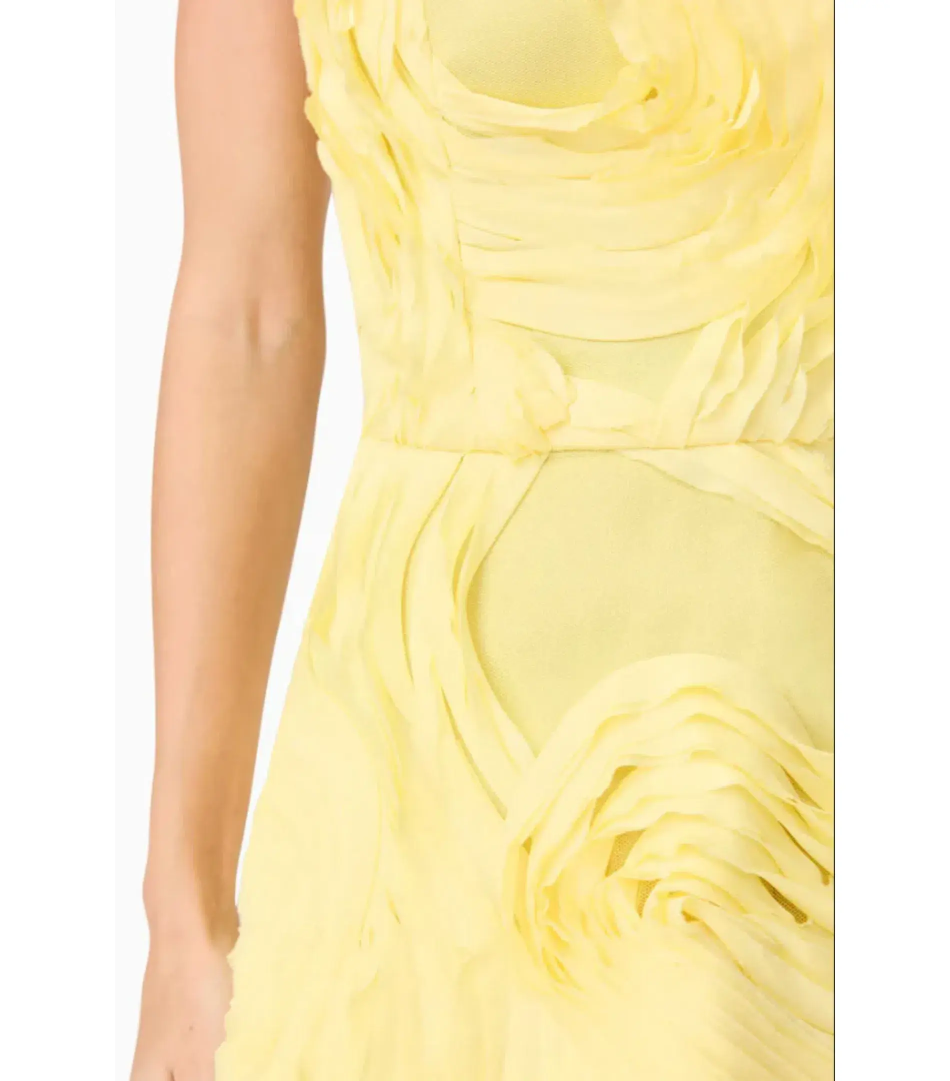 Elliatt Asher Midi Dress in Yellow Size AU 10  - Image 5