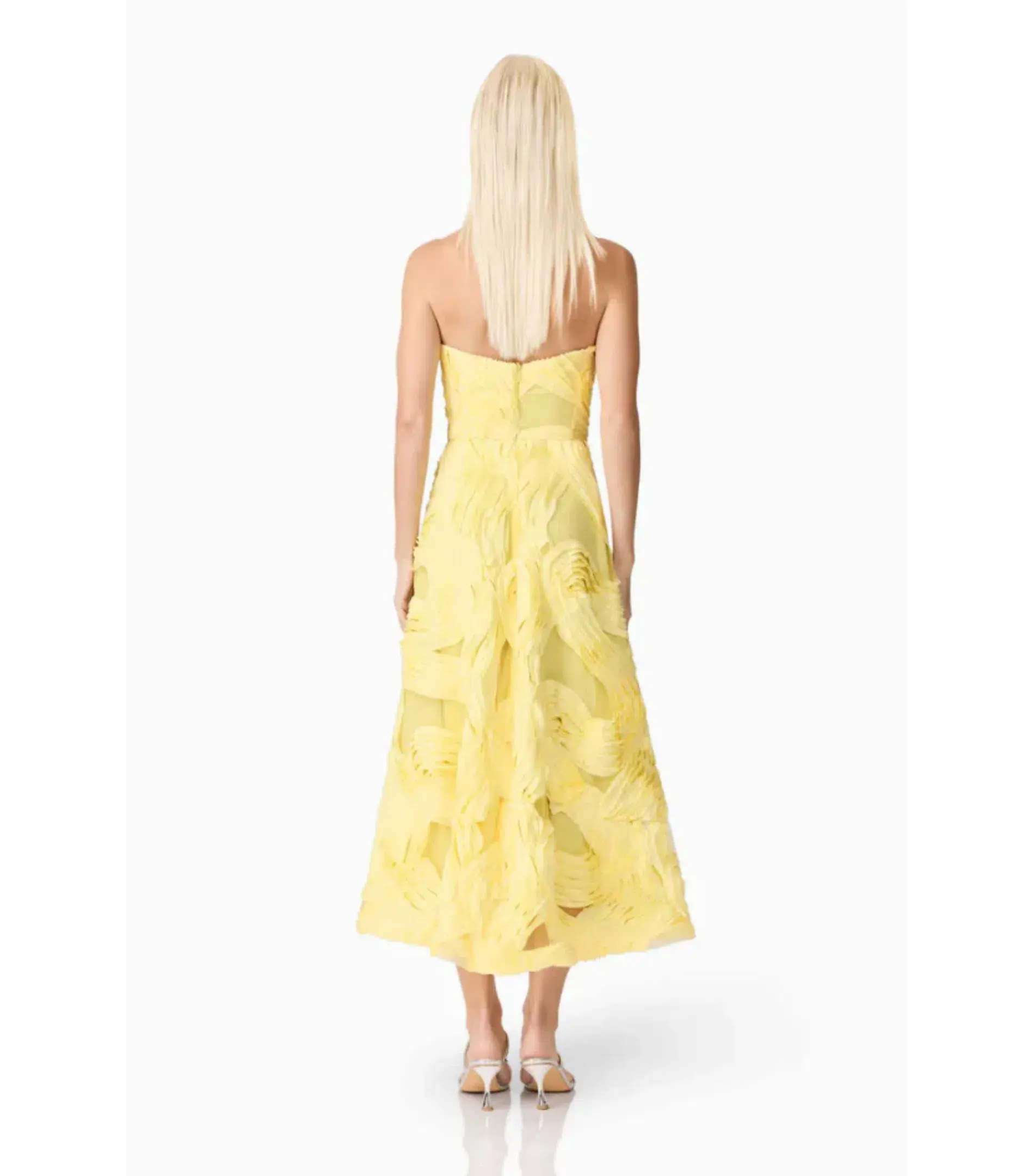Elliatt Asher Midi Dress in Yellow Size AU 8 - Image 6