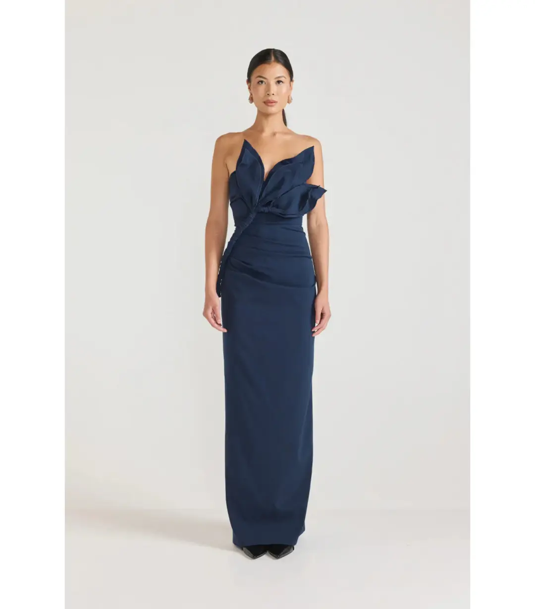 Tojha Zimran Maxi Dress in Navy Size AU 12 for rent on The Volte - main image