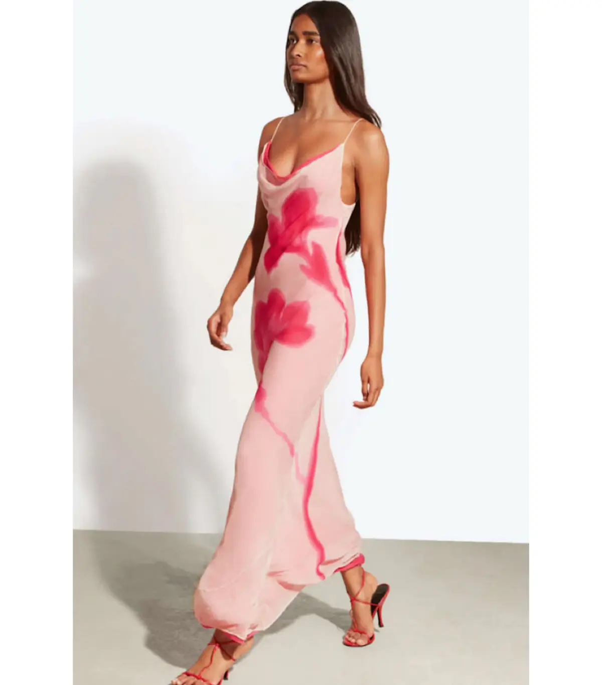 Rat & Boa Corali Maxi Dress Pink Floral Size AU 10 - Image 3