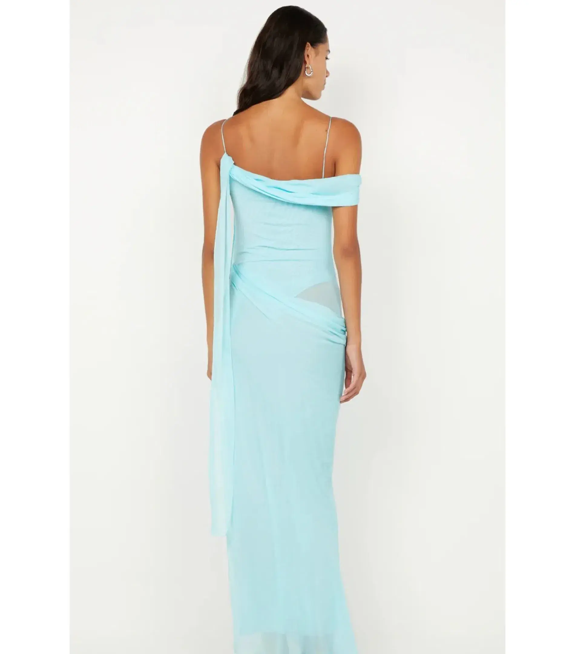 Bec & Bridge Danka Asym Dress Turquoise Size AU 8 - Image 6