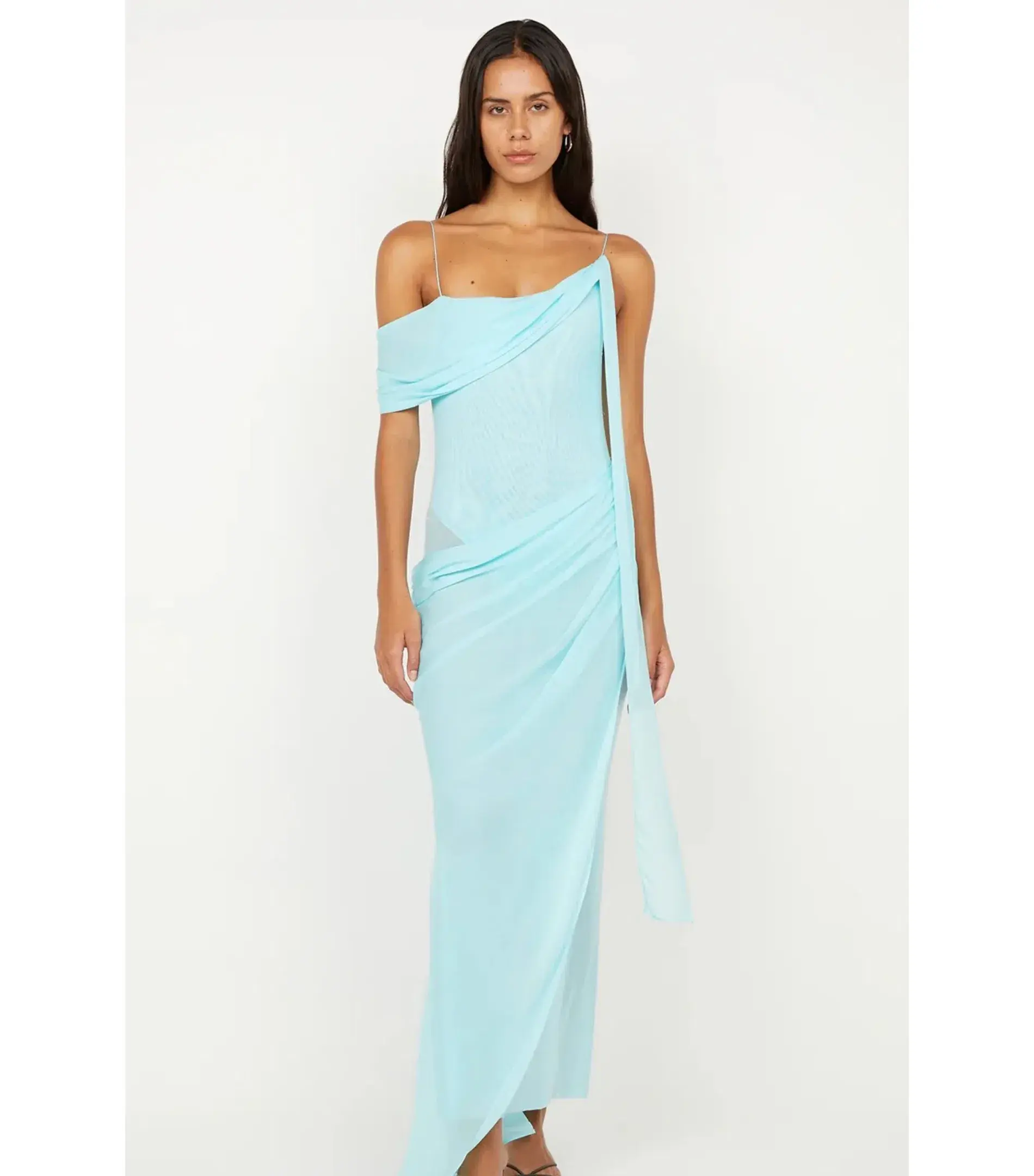 Bec & Bridge Danka Asym Dress Turquoise Size AU 8 - Image 1