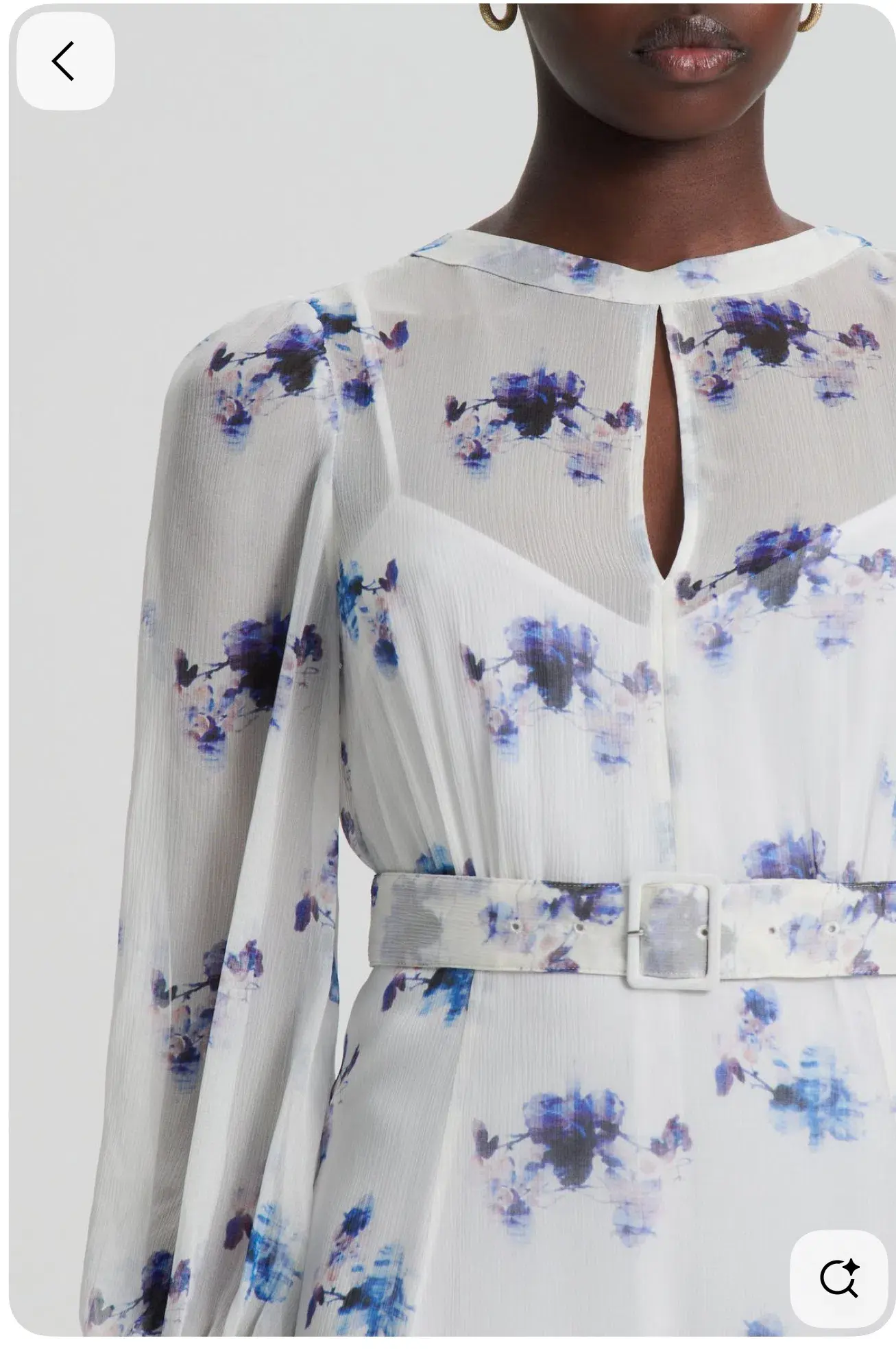 Scanlan theodore silk georgette white ink dress Size 8 - Image 2