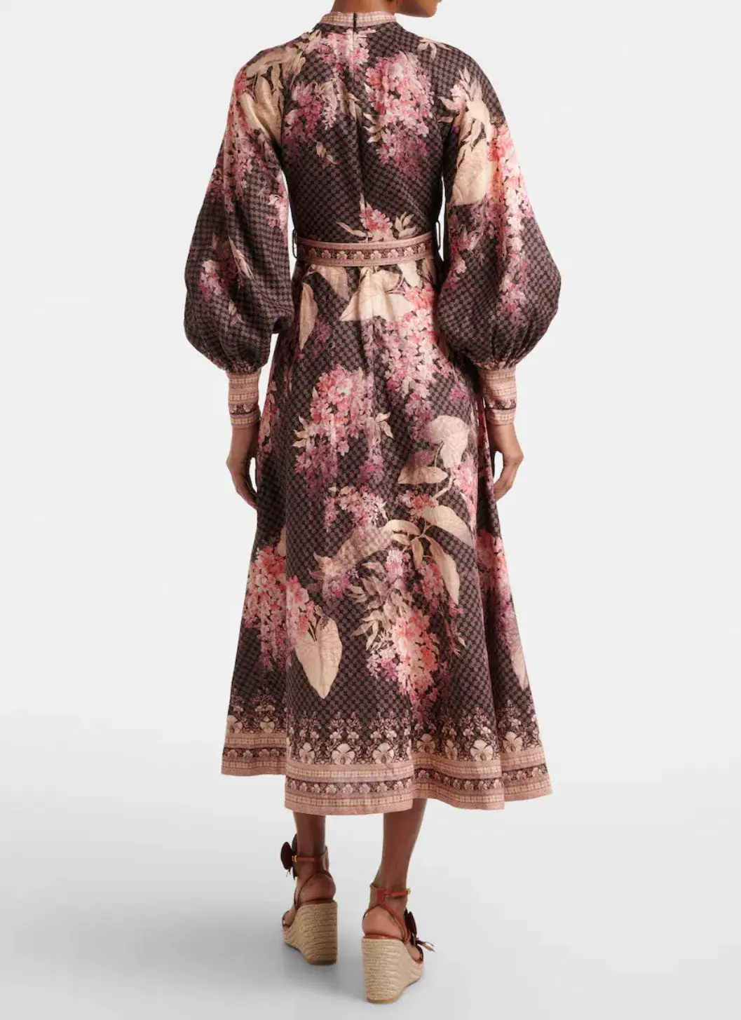 Zimmermann Illuminate floral linen midi dress - size 1 - Image 2