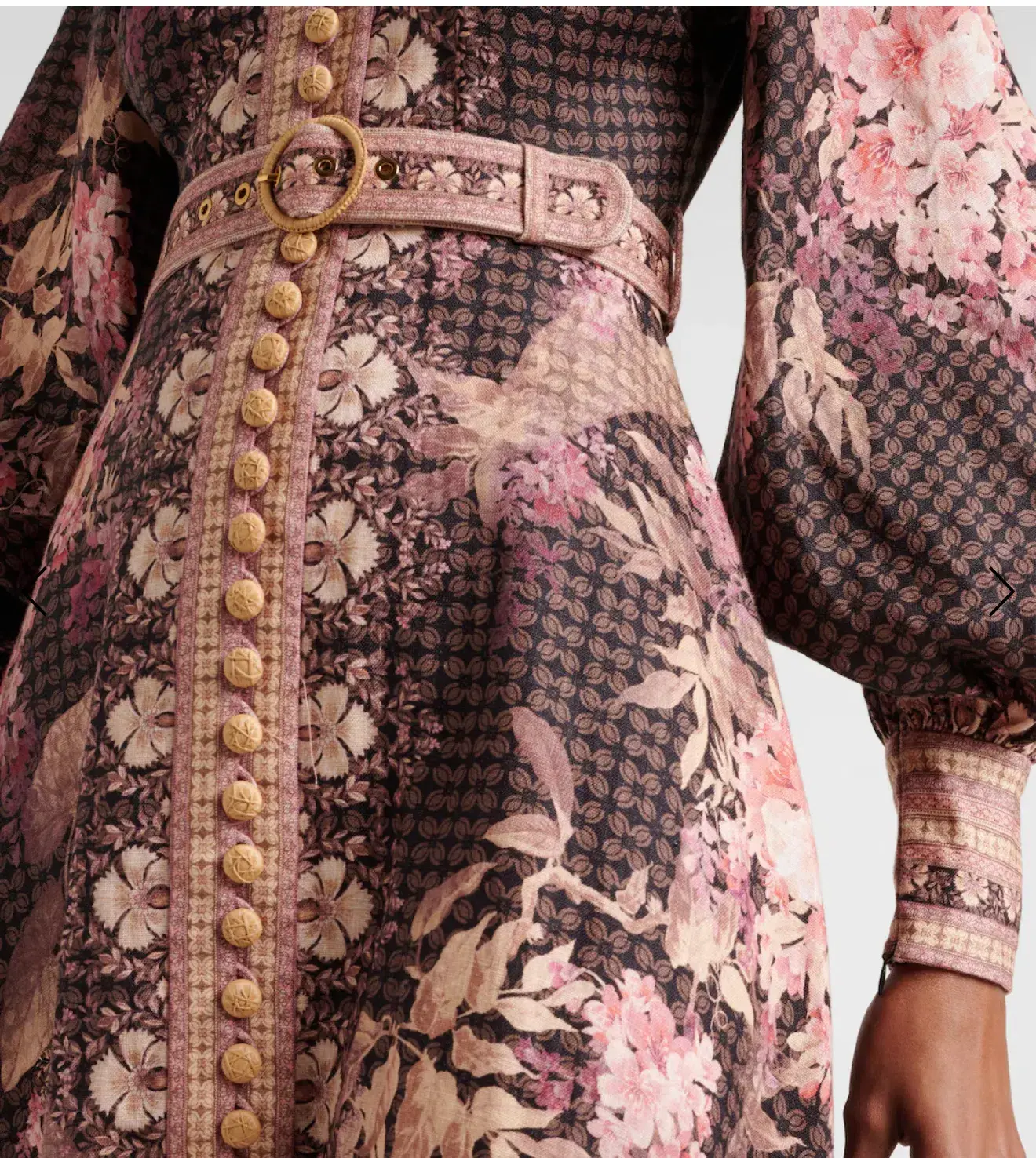 Zimmermann Illuminate floral linen midi dress - size 1 - Image 4