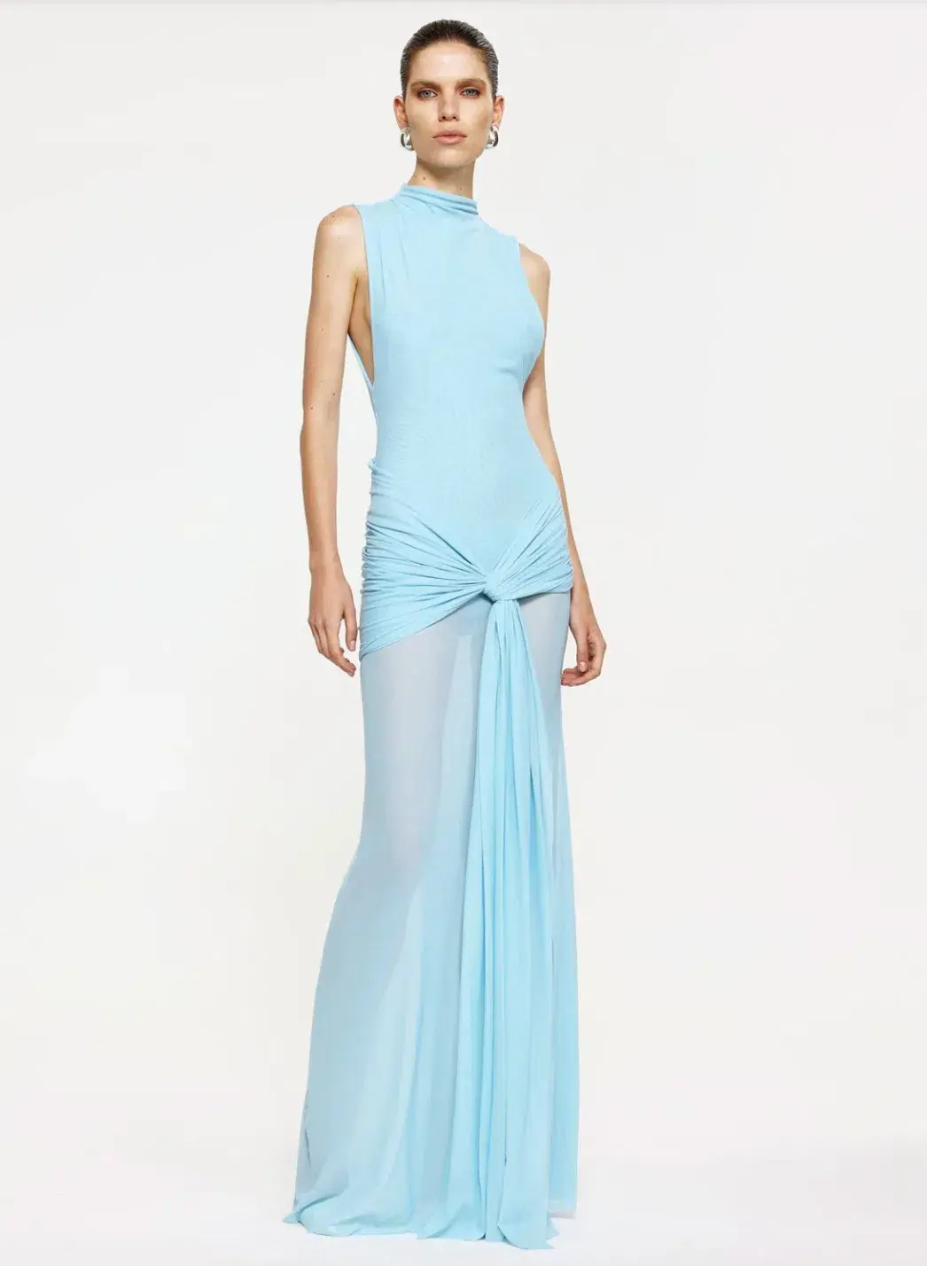 EFFIE KATS Roza maxi dress in pale blue - Image 1