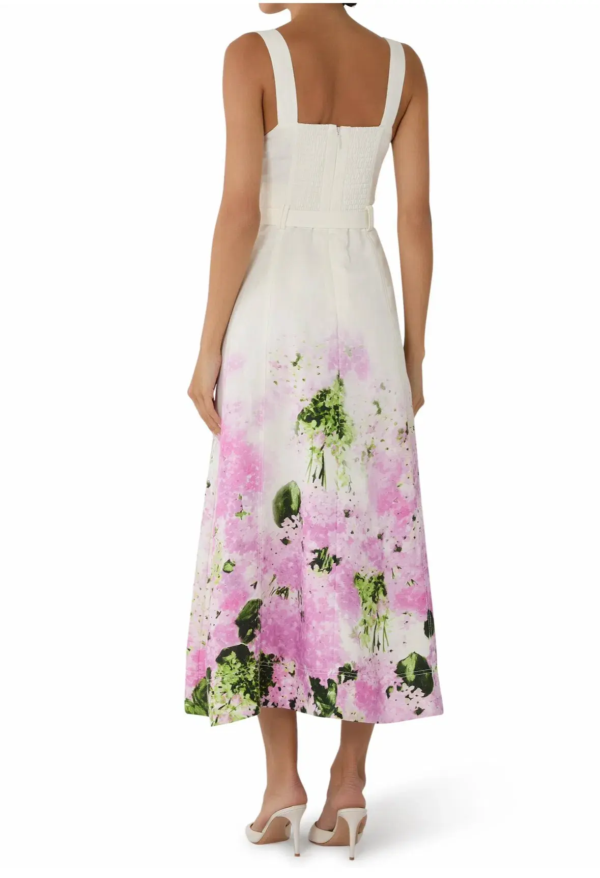 AJE EARTHA MIDI DRESS in PINK HYDRANGEA SIZE 8 - Image 3