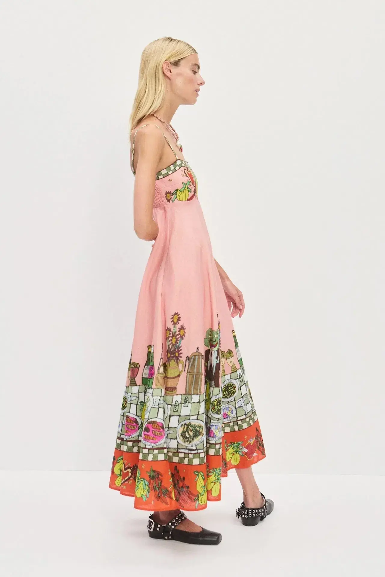 Alemais Contessa Midi Sundress / Pink / Size 6 - Image 3