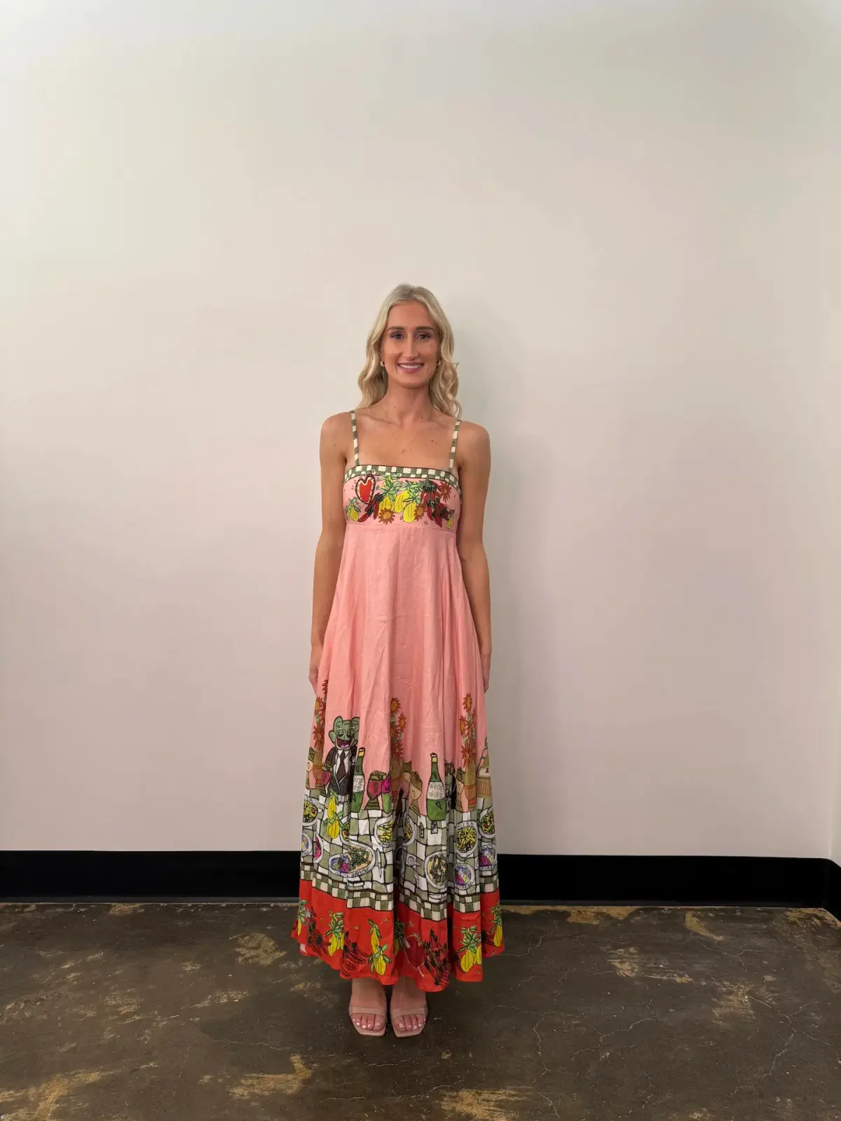 Alemais Contessa Midi Sundress Pink Size 6 - Image 1