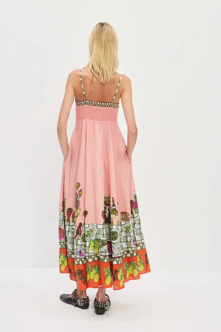 Alemais Contessa Midi Sundress Pink Size 6 - Image 2