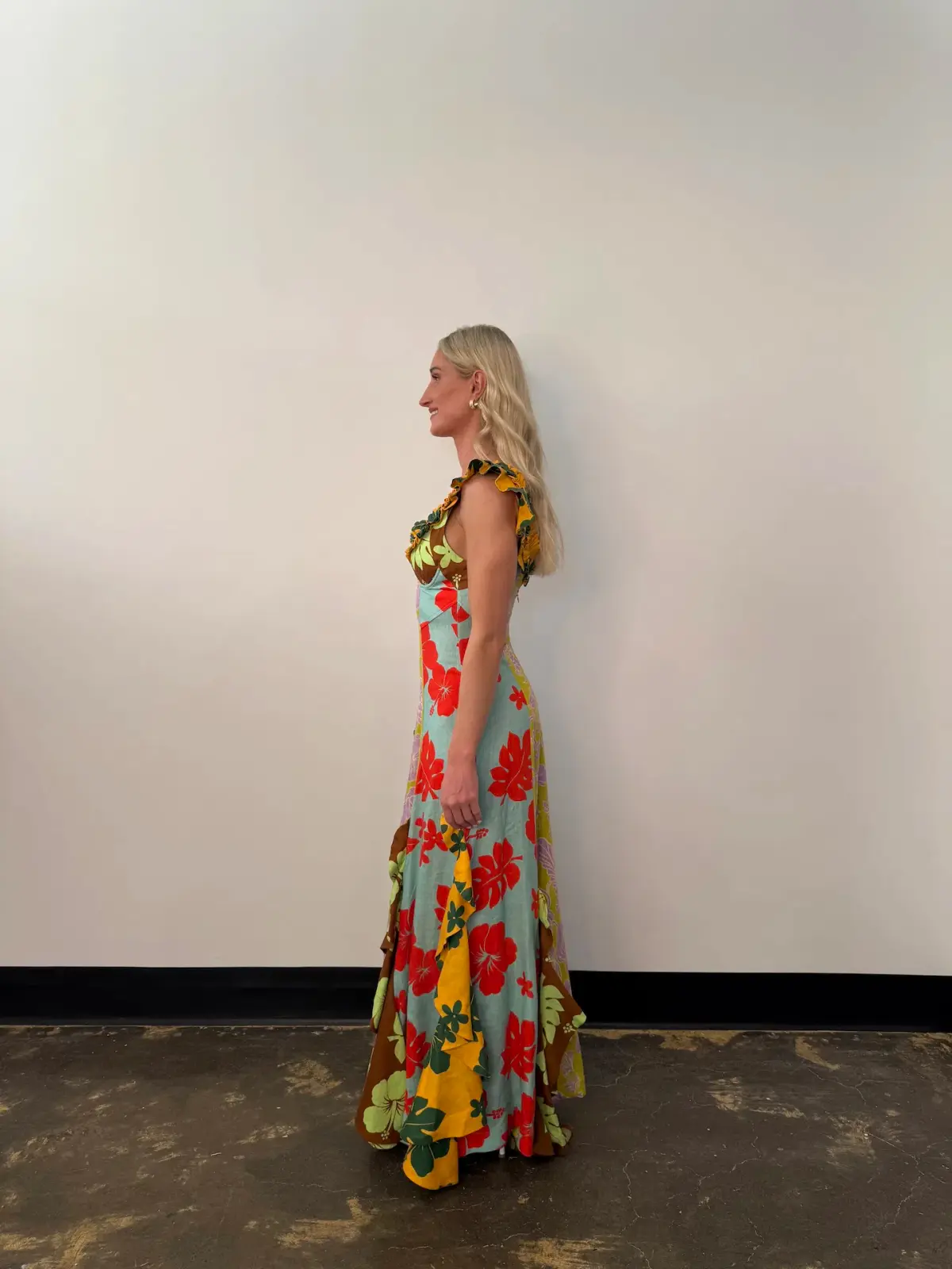 Alemais Poppy Spliced Midi Dress Multi Size 8 - Image 2