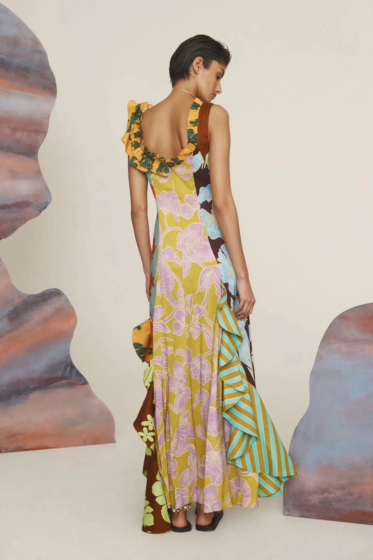Alemais Poppy Spliced Midi / Size 8 - Image 2